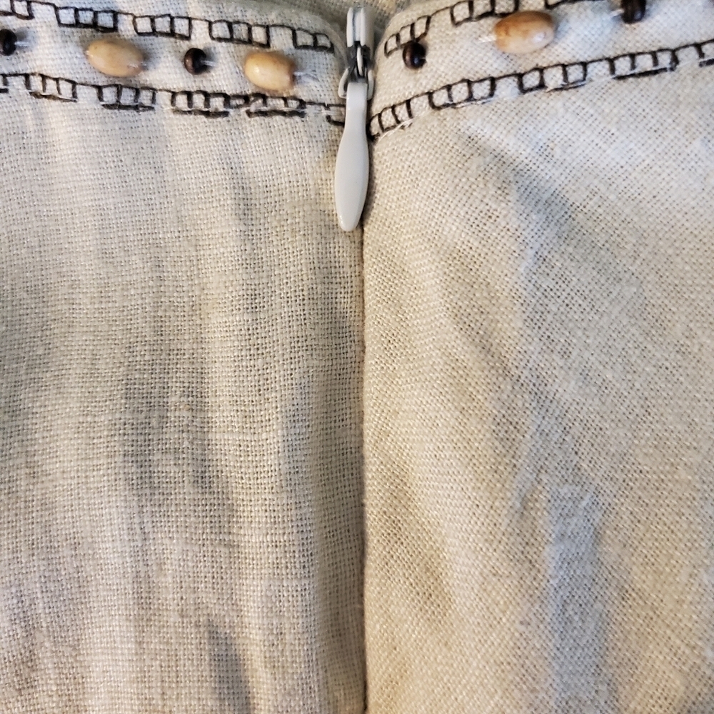 Spiegel Linen/Cotton Beaded Skirt - image 3